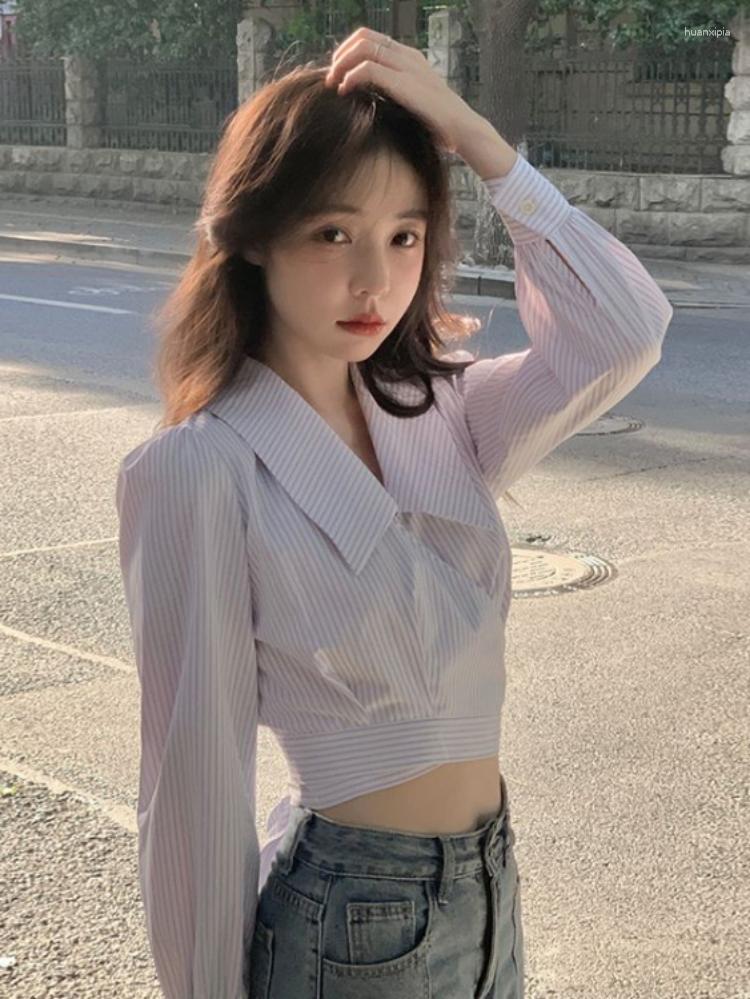 Women' Blouses Aesthetic Striped Women Blouse Long Sleeve Turn Down Collar Sweet Shirt Korean Fashion All Match Casual Slim Waist Tunic, Blue white
Women' Blouses Aesthetic Striped Women Blouse Long Sleeve Turn Down Collar Sweet Shirt Korean Fashion All Match Casual Slim Waist Tunic, Blue white