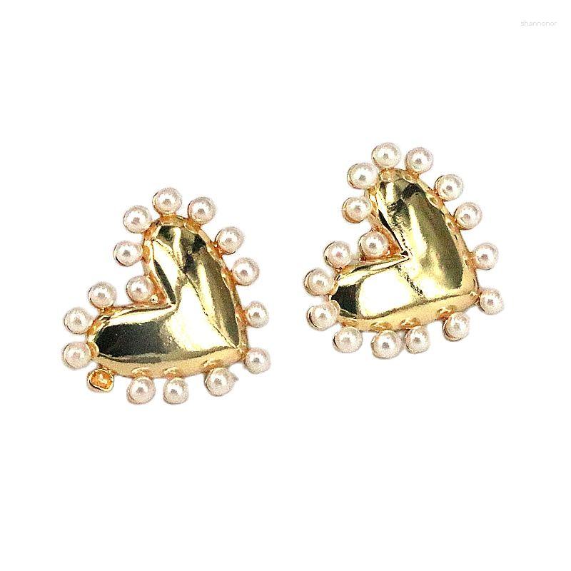 Stud Earrings 5Pairs Gold Plated Shell Pearl Heart For Women Luxury Elegant Earring Korean Bridal Wedding Jewelry
Stud Earrings 5Pairs Gold Plated Shell Pearl Heart For Women Luxury Elegant Earring Korean Bridal Wedding Jewelry