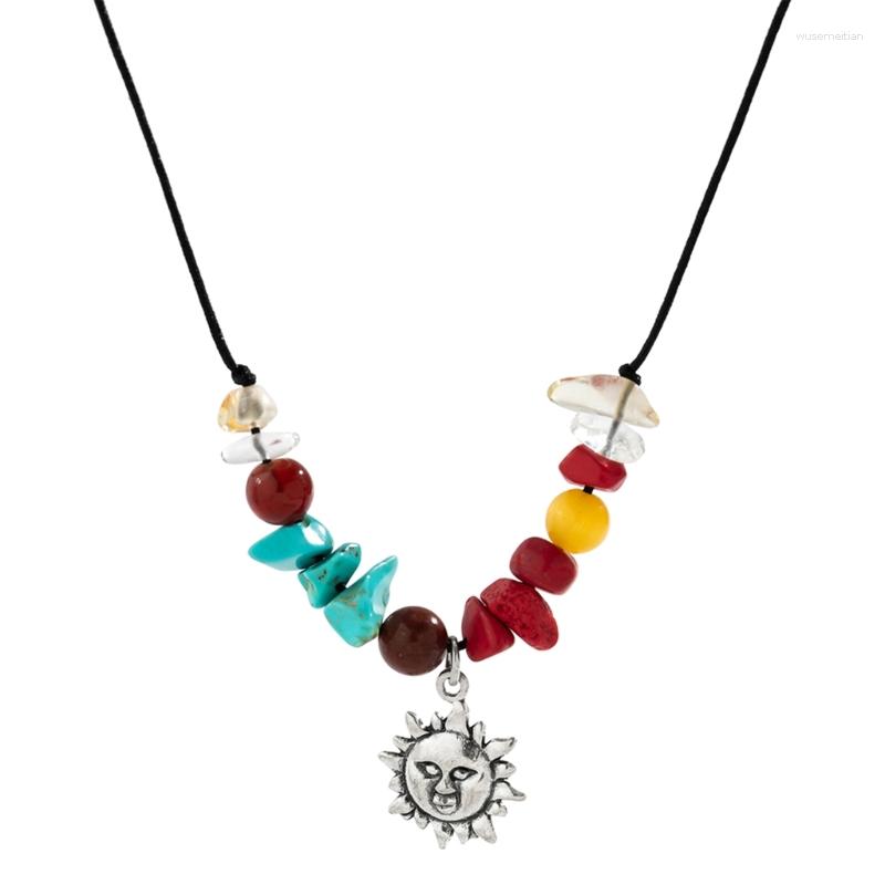 Pendant Necklaces Tassel Necklace Stone Beads Chokers Y2K Neck Chain 57BD 
Pendant Necklaces Tassel Necklace Stone Beads Chokers Y2K Neck Chain 57BD