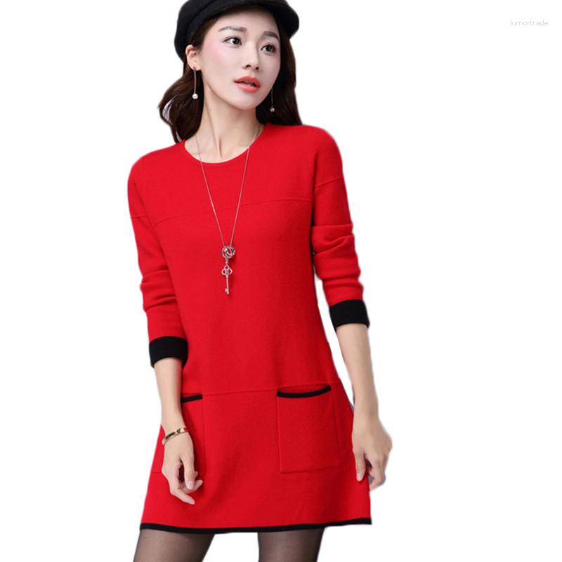 Casual Dresses Women Dress Autumn Winter Knit Sweater Round Neck Long Sleeve Loose Pullover Short Large Size, Red
Casual Dresses Women Dress Autumn Winter Knit Sweater Round Neck Long Sleeve Loose Pullover Short Large Size, Red