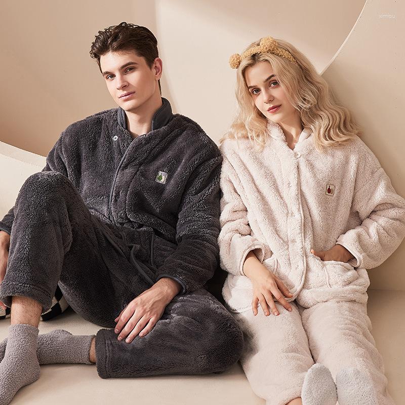 Women's Sleepwear 2023 Autumn & Winter Couple's Pajamas Soft Coral Fleece Warm Men's Women's Loungewear Sets Flannel, 01
Women's Sleepwear 2023 Autumn & Winter Couple's Pajamas Soft Coral Fleece Warm Men's Women's Loungewear Sets Flannel, 01