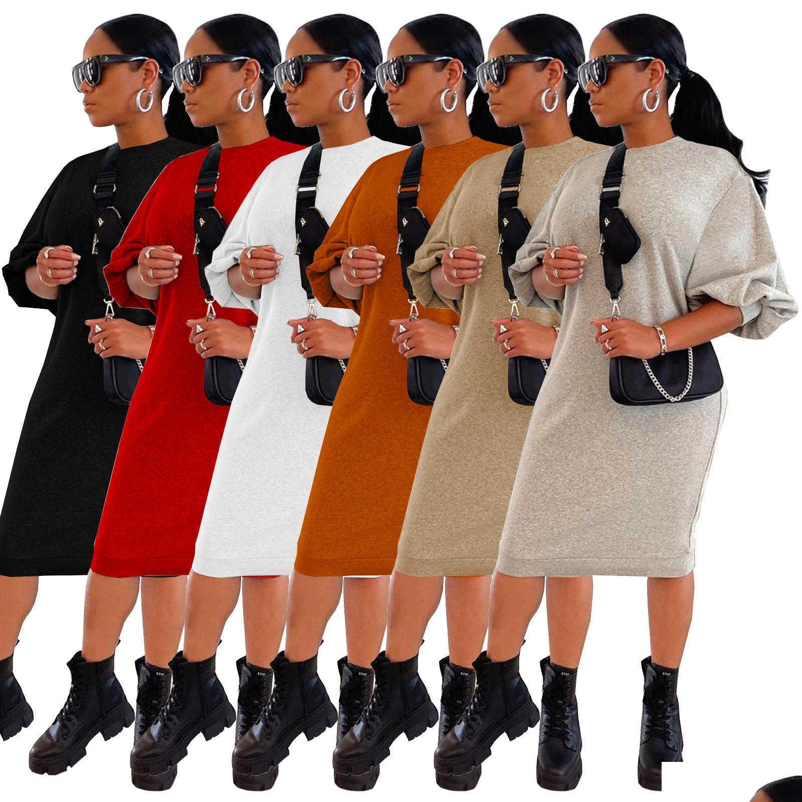 Basic Casual Dresses Women Designers Clothes 2022 Fashion Leisure Solid Color Loose Dress For Drop Delivery Apparel Womens Clothing Dhqnv, Khaki
Basic Casual Dresses Women Designers Clothes 2022 Fashion Leisure Solid Color Loose Dress For Drop Delivery Apparel Womens Clothing Dhqnv, Khaki