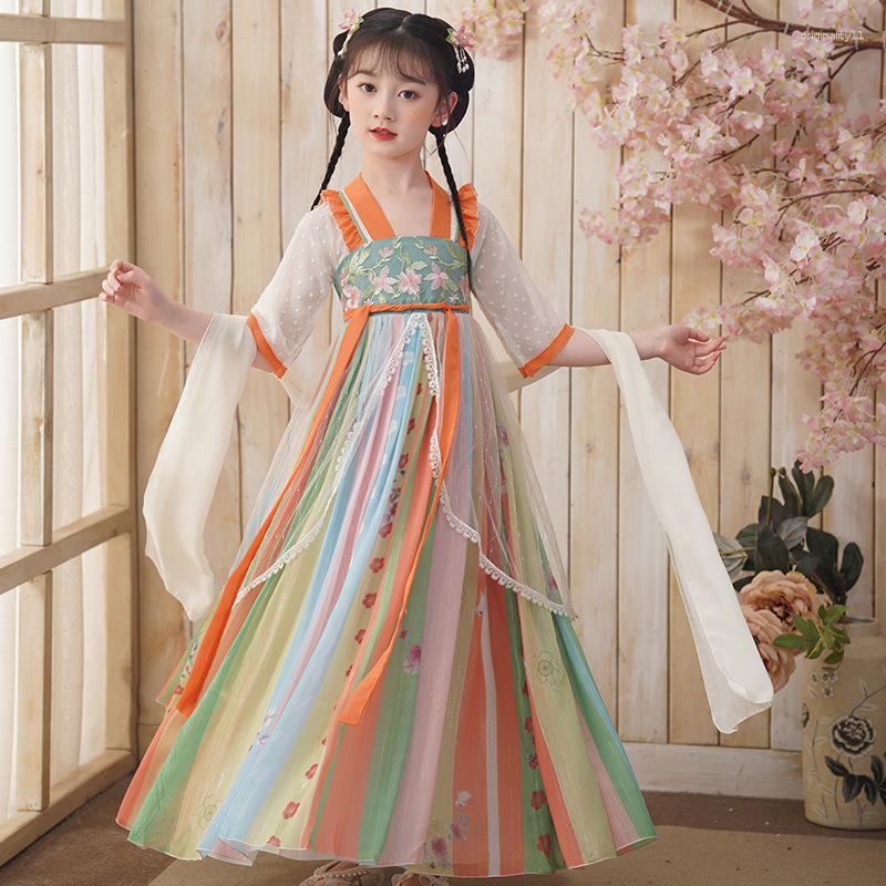 Girl Dresses Dress Style Summer Kids Clothes Tulle Hanfu Ancient Costume Children's Clothing Little Tang Suit 2023
Girl Dresses Dress Style Summer Kids Clothes Tulle Hanfu Ancient Costume Children's Clothing Little Tang Suit 2023