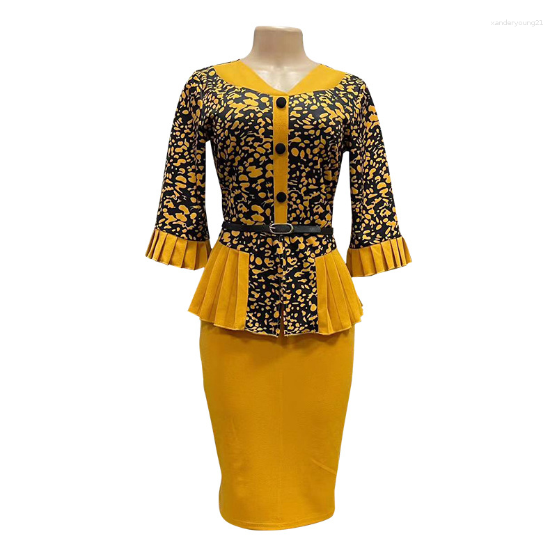 Ethnic Clothing Dashiki African Dreses For Women Summer Autumn 3/4 Sleeve V-neck Polyester Printing Pink Red Knee-length Dress L-3XL
Ethnic Clothing Dashiki African Dreses For Women Summer Autumn 3/4 Sleeve V-neck Polyester Printing Pink Red Knee-length Dress L-3XL