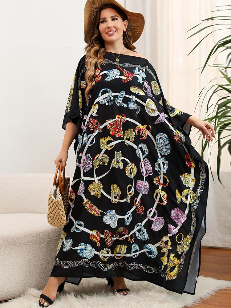 Women's Swimwear Maxi Beach Dresses Women 2023 Trend Kaftans Black Printed Swimsuit Cover Ups For Bohemian Elegant Bathing Suits, Black kaftans
Women's Swimwear Maxi Beach Dresses Women 2023 Trend Kaftans Black Printed Swimsuit Cover Ups For Bohemian Elegant Bathing Suits, Black kaftans