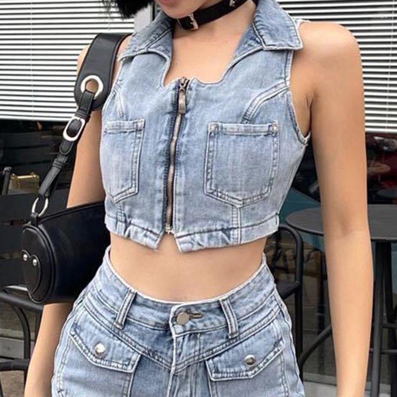 Women' Jackets European And American High Street Zipper Denim Vest Plus Half Skirt Suit Female Slim Spice Girl Top Tide, Sky blue
Women' Jackets European And American High Street Zipper Denim Vest Plus Half Skirt Suit Female Slim Spice Girl Top Tide, Sky blue