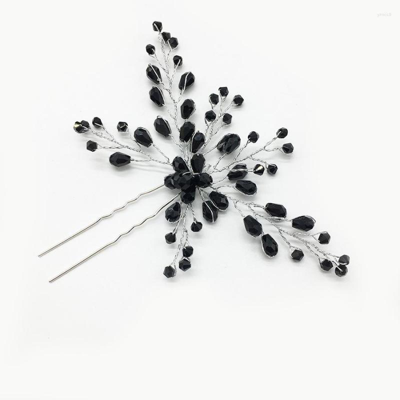 Hair Clips Simple Black Crystal Hairpins Wedding Accessories Jewelry Handmade Women Bridal Ornament Decoration Tiara
Hair Clips Simple Black Crystal Hairpins Wedding Accessories Jewelry Handmade Women Bridal Ornament Decoration Tiara