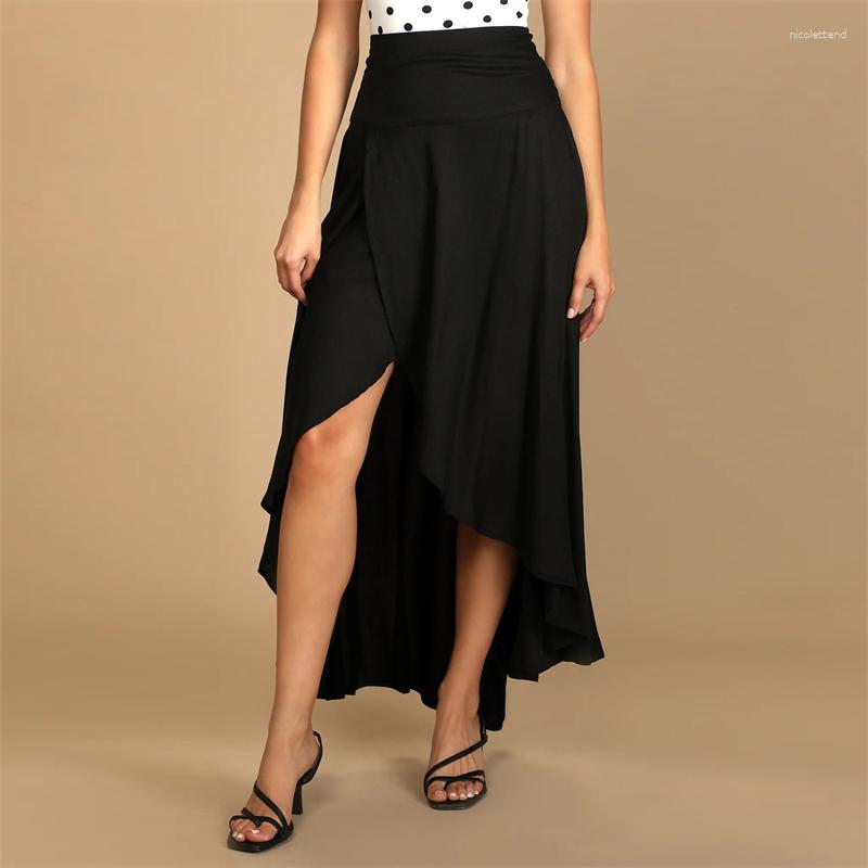 Skirts Bohemian Summer Beach Women Fashion High Waist Asymmetrical Skirt Casual Holiday Long Faldas Saia Solid Jupe Femme Robe, Black
Skirts Bohemian Summer Beach Women Fashion High Waist Asymmetrical Skirt Casual Holiday Long Faldas Saia Solid Jupe Femme Robe, Black