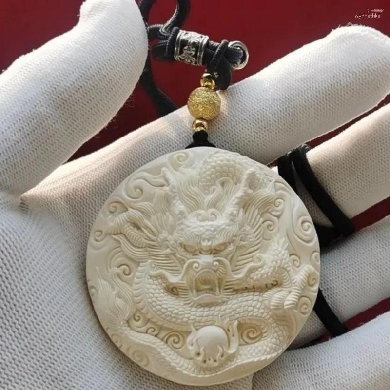 Pendant Necklaces Mammoth Ivory Dragon And Phoenix Round Brand Hand-Carved Circular Double-Sided Direct For Fortune
Pendant Necklaces Mammoth Ivory Dragon And Phoenix Round Brand Hand-Carved Circular Double-Sided Direct For Fortune
