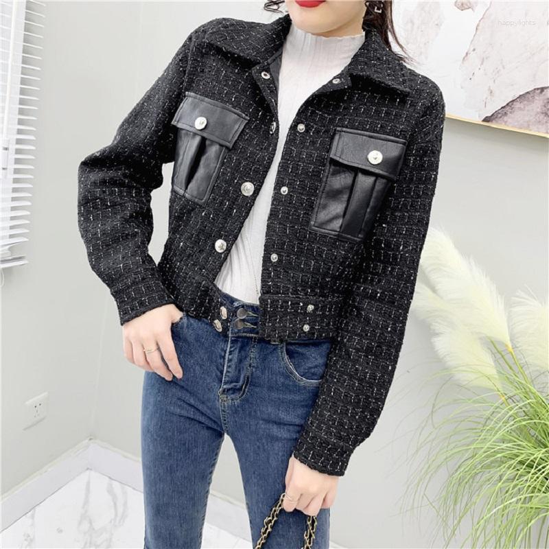 Women' Jackets White Black Tweed Coat Female Spring Autumn Students Cardigan Loose Short Casual Jacket
Women' Jackets White Black Tweed Coat Female Spring Autumn Students Cardigan Loose Short Casual Jacket