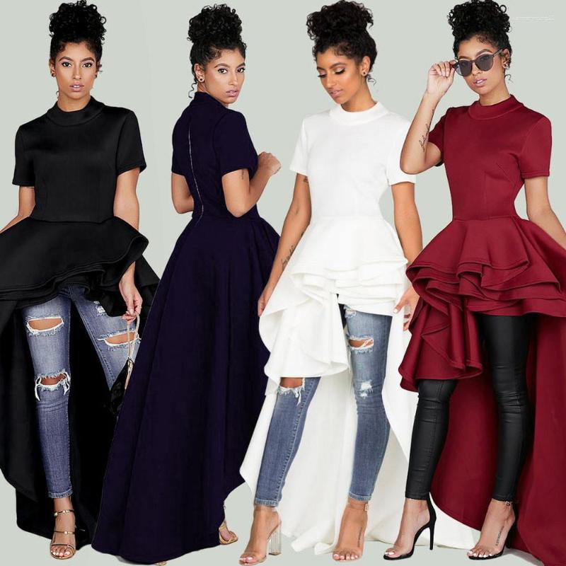 Party Dresses Women Short Sleeve High Low Peplum Dress Bodycon Casual Club Fashion Creative Irregular Solid Color Vestidos, Black
Party Dresses Women Short Sleeve High Low Peplum Dress Bodycon Casual Club Fashion Creative Irregular Solid Color Vestidos, Black
