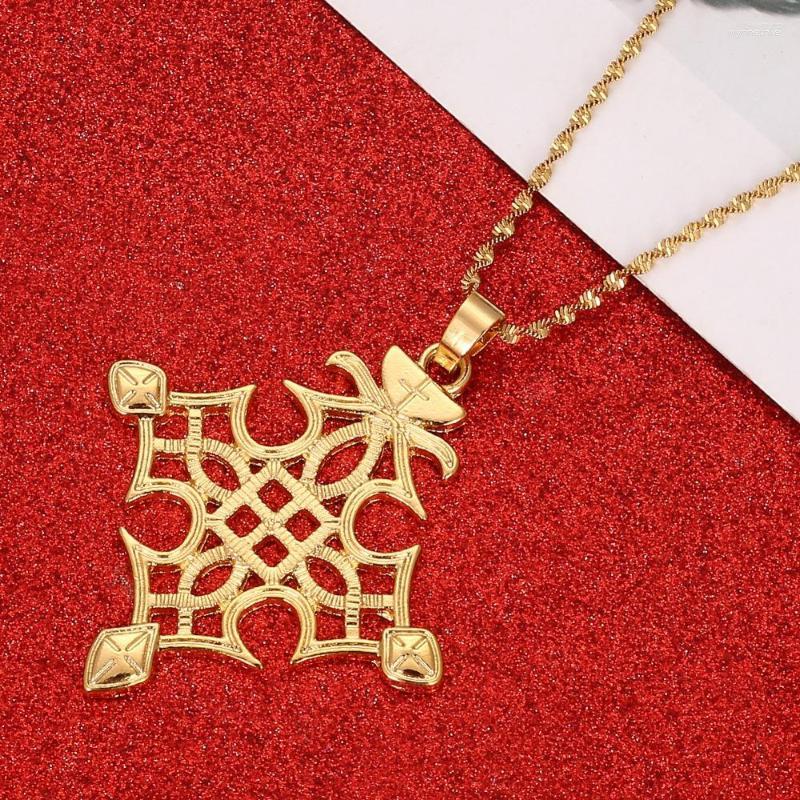 Pendant Necklaces Ethiopian African Gold Color Cross Pendants Classic Jewelry Women Christmas Gifts
Pendant Necklaces Ethiopian African Gold Color Cross Pendants Classic Jewelry Women Christmas Gifts