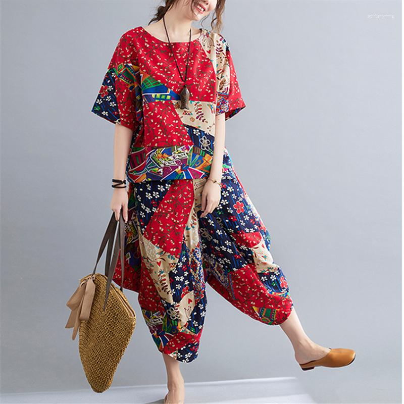 Women's Two Piece Pants 2023 Summer Fashion Plus Size Women Clothing Short Sleeve Top Casual Floral Cotton And Linen Two-Piece Suit Tide, Photo color
Women's Two Piece Pants 2023 Summer Fashion Plus Size Women Clothing Short Sleeve Top Casual Floral Cotton And Linen Two-Piece Suit Tide, Photo color
