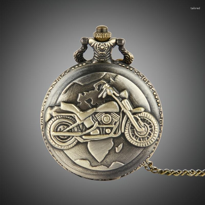 Wristwatches 1pc Vintage Motorcycle Men's Quartz Pocket Watch Stainless Steel Accessory Gift, Bronze
Wristwatches 1pc Vintage Motorcycle Men's Quartz Pocket Watch Stainless Steel Accessory Gift, Bronze