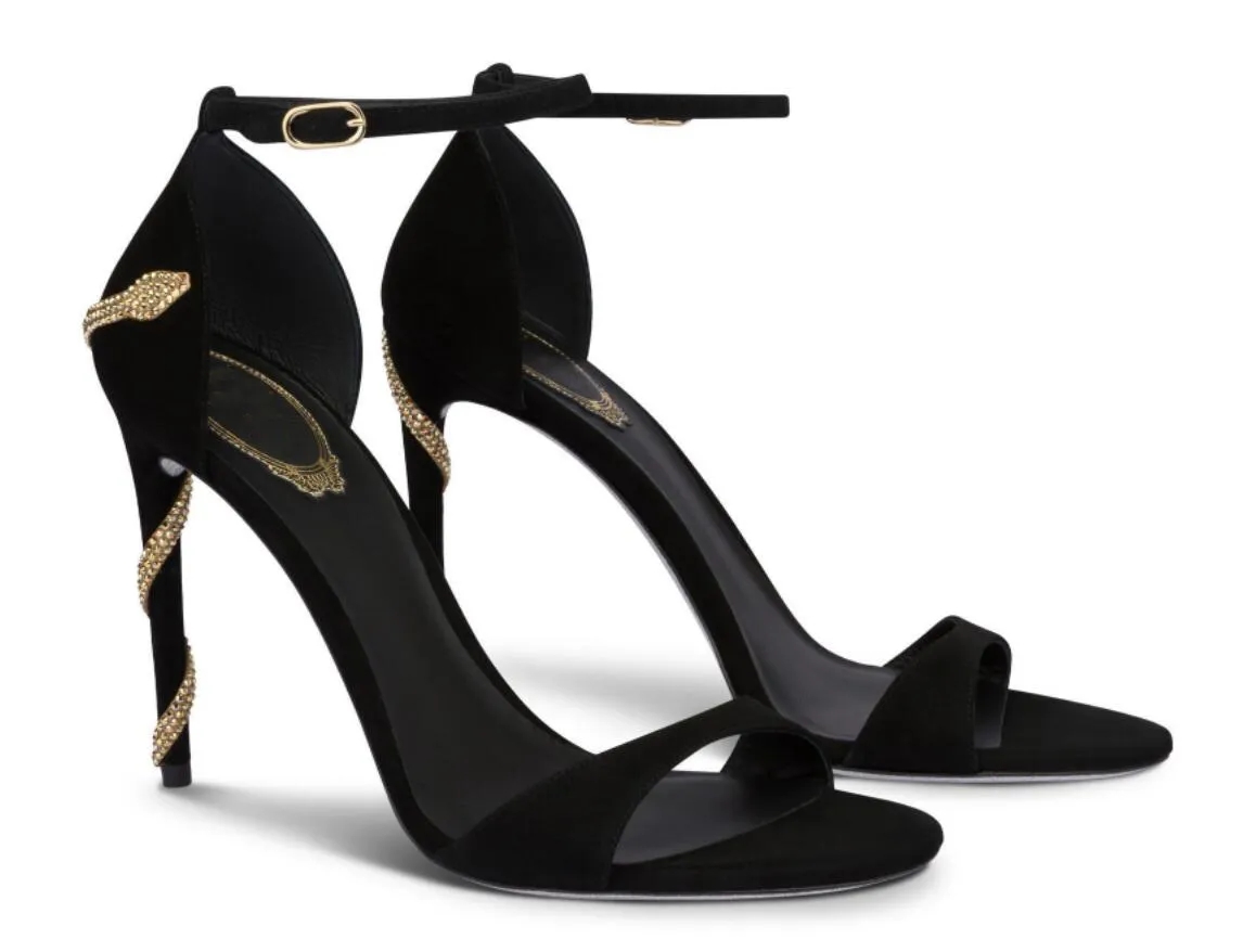 Women dress sandal black suede leather high heels Renes sandals Margot back crystal snake heeled Made in Italy with box 35-43
Women dress sandal black suede leather high heels Renes sandals Margot back crystal snake heeled Made in Italy with box 35-43
