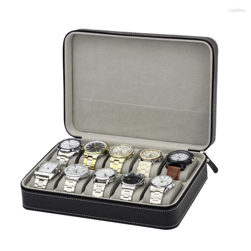 Watch Boxes 6/10/12 Grid Display Box Organizer Jewelry Storage Container Portable PU Leather Zipper Fashion Style Multi-function Gift
Watch Boxes 6/10/12 Grid Display Box Organizer Jewelry Storage Container Portable PU Leather Zipper Fashion Style Multi-function Gift