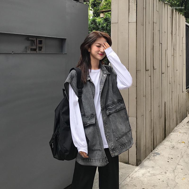 Women' Vests 2023 Vintage Women Denim Vest Jacket Spring Summer Sleeveless Casual Top Blue Jean Waistcoat Coat Oversize Pocket Outerwear, Black
Women' Vests 2023 Vintage Women Denim Vest Jacket Spring Summer Sleeveless Casual Top Blue Jean Waistcoat Coat Oversize Pocket Outerwear, Black