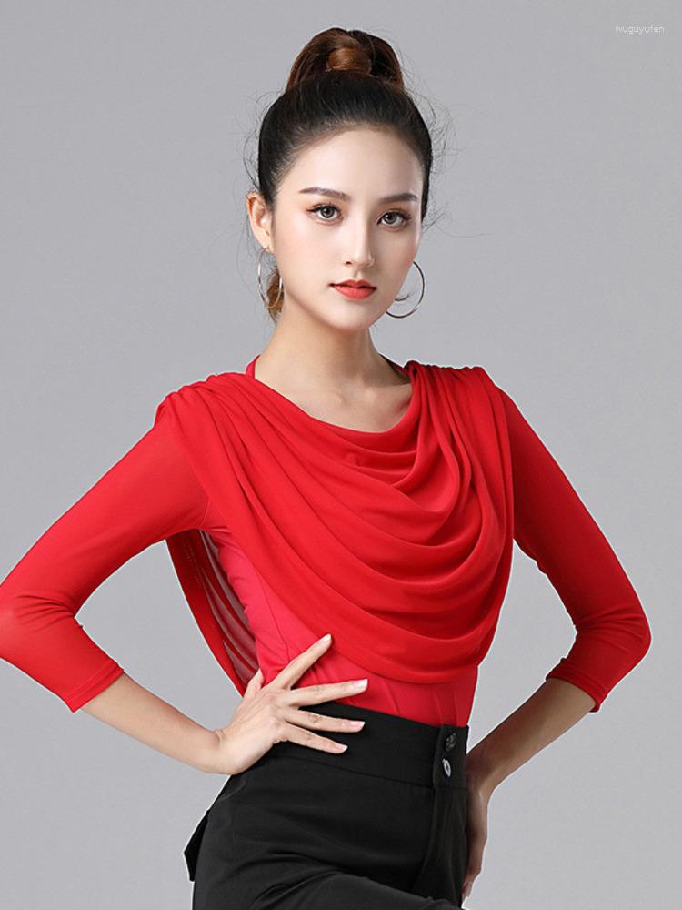 Stage Wear Elegant Slim Fit Ruffle Tassels Tops Dance Sports Costume Women Latin Top Waltz Adult Modern Solid Color Samba Clothing, Black
Stage Wear Elegant Slim Fit Ruffle Tassels Tops Dance Sports Costume Women Latin Top Waltz Adult Modern Solid Color Samba Clothing, Black