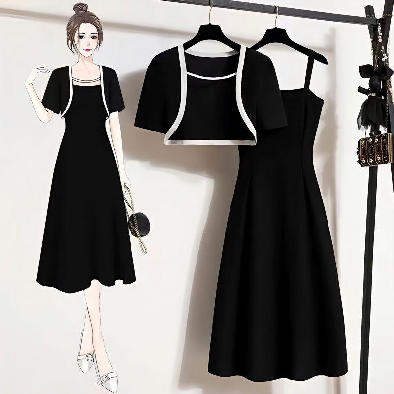 Work Dresses 2023 Women's Thin Fashion Suit Black Sling Dress Cover Up Meat Cardigan Top Set Y2K Korean, Two pieces
Work Dresses 2023 Women's Thin Fashion Suit Black Sling Dress Cover Up Meat Cardigan Top Set Y2K Korean, Two pieces