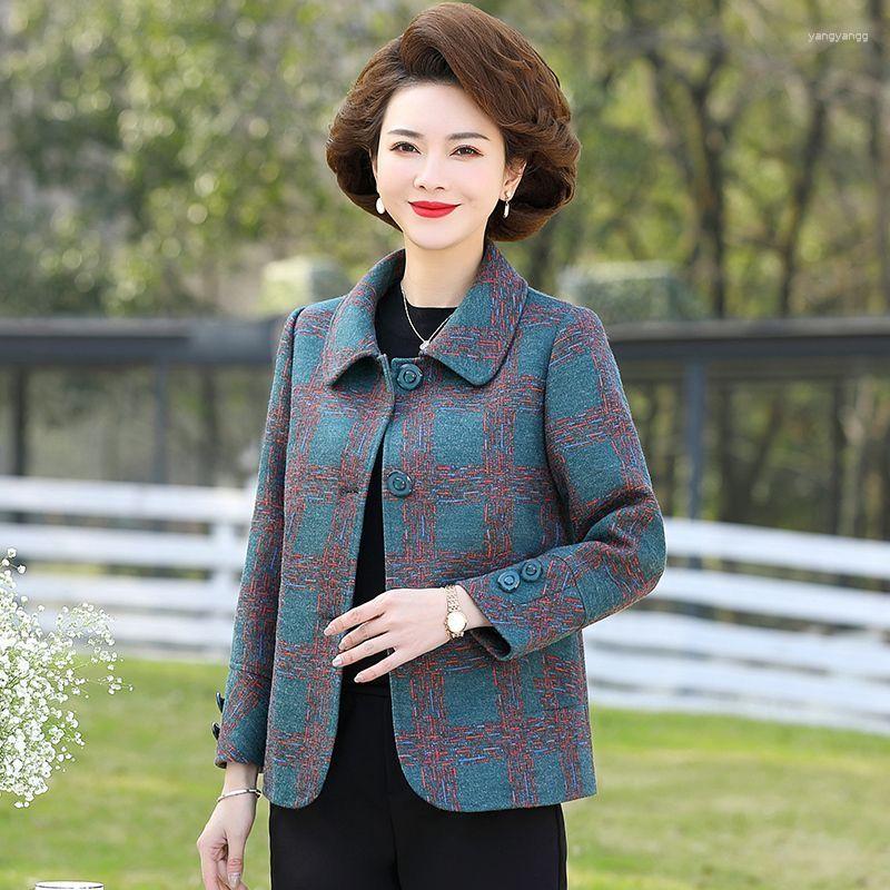 Women's Jackets Women 2023 Spring Autumn Korean Middle-Aged Mother's Print Jacket Vintage Fashion Casual Long Sleeve Loose Coat Outwear, Blue-green
Women's Jackets Women 2023 Spring Autumn Korean Middle-Aged Mother's Print Jacket Vintage Fashion Casual Long Sleeve Loose Coat Outwear, Blue-green