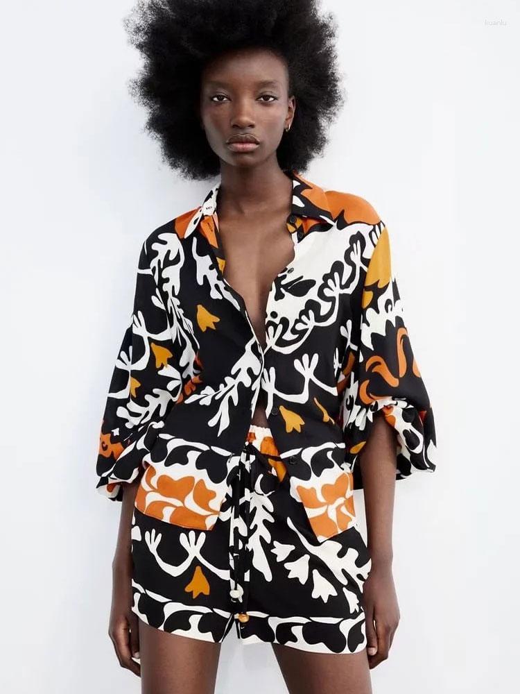 Women' Blouses Woman 2023 Print Women Shirt Puff Long Sleeve Top Female Collared Button Up Fashion Streetwear Vintage Casual, Shorts
Women' Blouses Woman 2023 Print Women Shirt Puff Long Sleeve Top Female Collared Button Up Fashion Streetwear Vintage Casual, Shorts