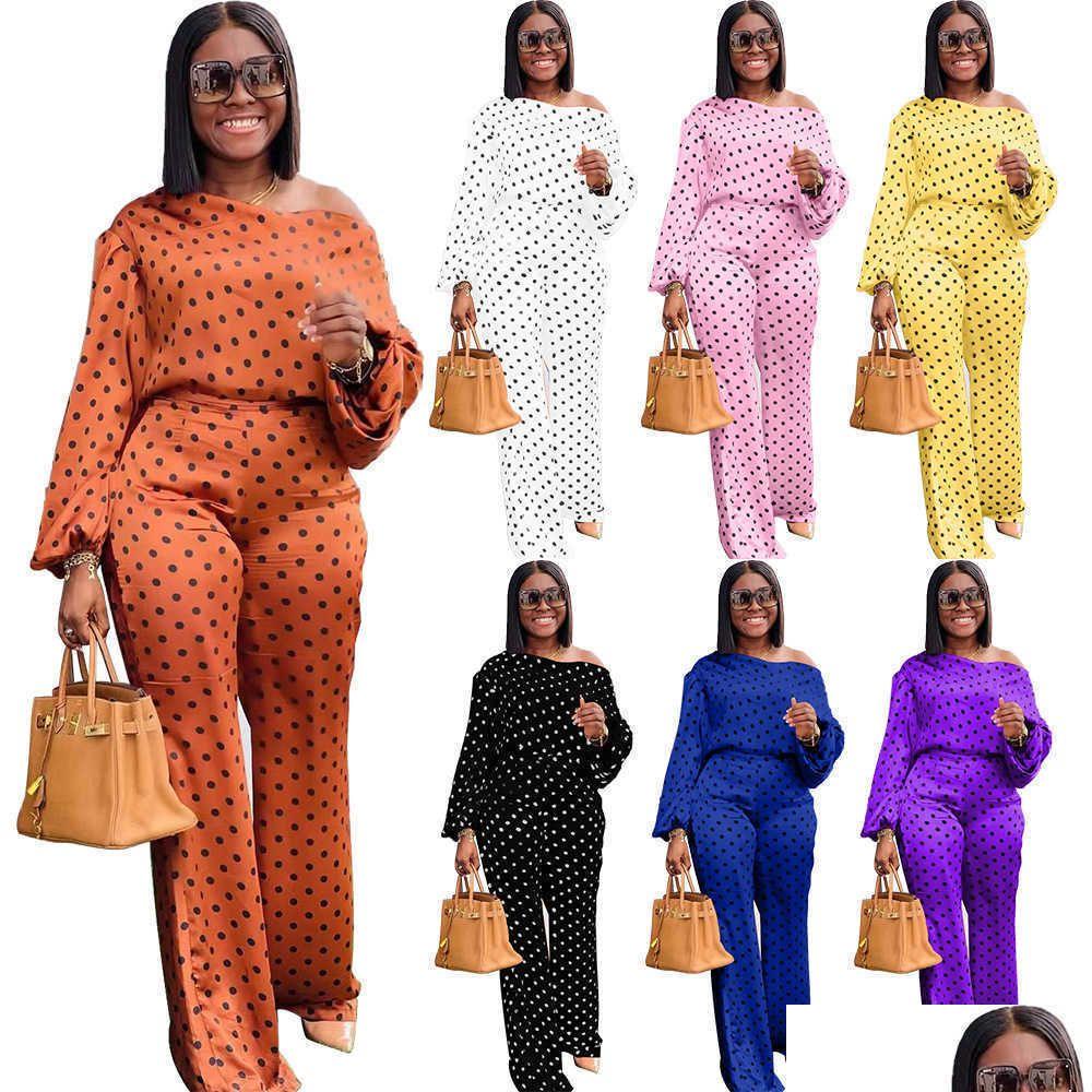 Women'S Two Piece Pants Designers Women Clothes 2021 Autumn And Winter Fashion Wave Dot Printed Long Sleeve Trousers Casual Loose Di Dhdbt, Purple
Women'S Two Piece Pants Designers Women Clothes 2021 Autumn And Winter Fashion Wave Dot Printed Long Sleeve Trousers Casual Loose Di Dhdbt, Purple