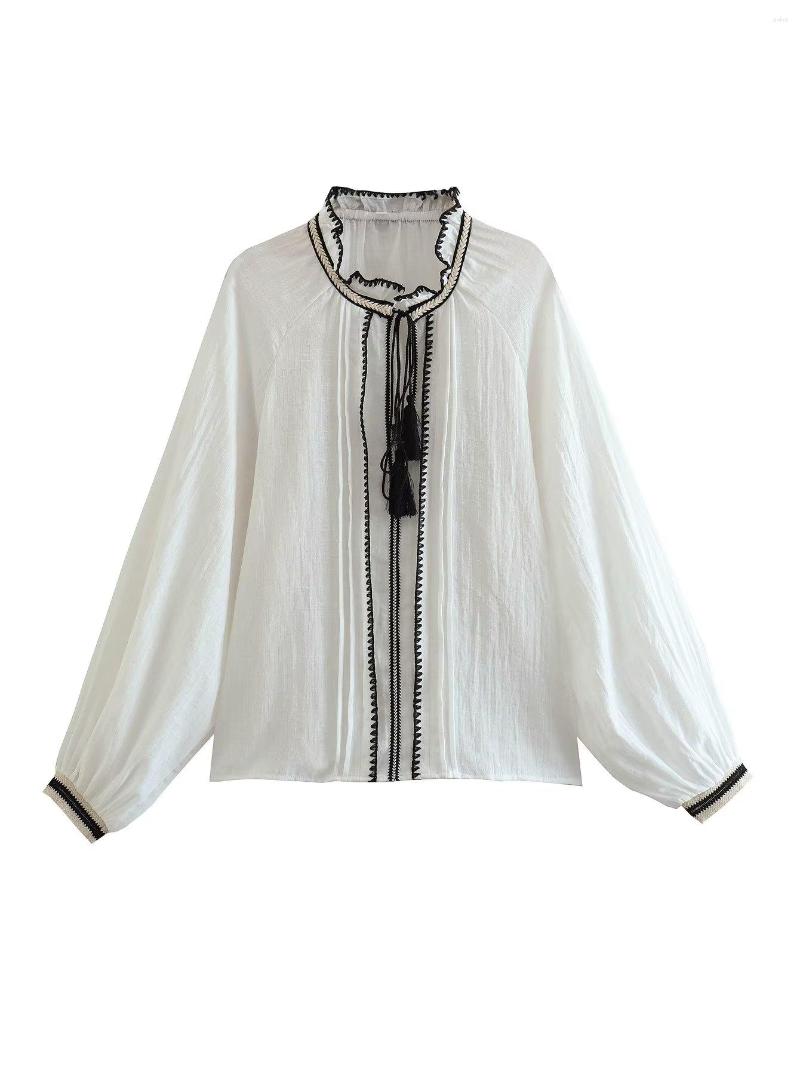 Women's Blouses Women 2023 Sweet Fashion All-cotton Embroidery Frilly Decoration Vintage Sleeveless Female Shirts Chic Tops, White
Women's Blouses Women 2023 Sweet Fashion All-cotton Embroidery Frilly Decoration Vintage Sleeveless Female Shirts Chic Tops, White