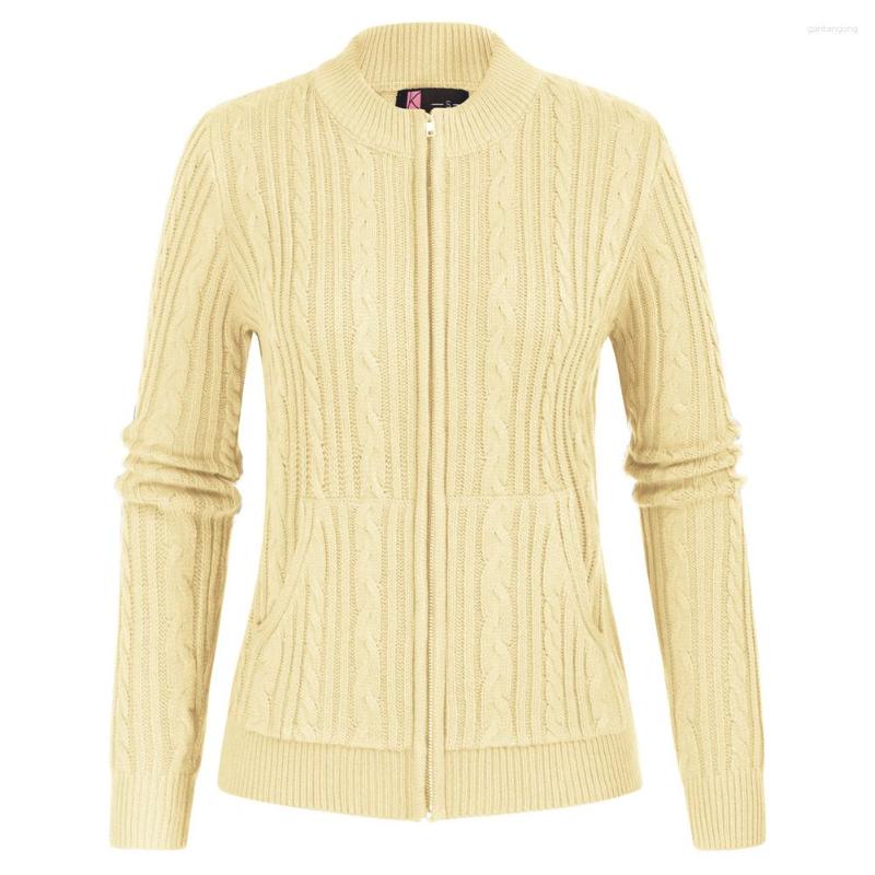 Women's Knits KK Women Zip-Up Sweaters Cable Pattern Cardigan With Pockets Autumn Winter Warm Long Sleeves Knitwear Lady Jumper Knitting, Black
Women's Knits KK Women Zip-Up Sweaters Cable Pattern Cardigan With Pockets Autumn Winter Warm Long Sleeves Knitwear Lady Jumper Knitting, Black