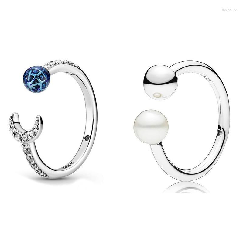 Cluster Rings Original Moments Blue Earth And Moon With Crystal Ring For Women 925 Sterling Silver Wedding Gift Fashion Jewelry
Cluster Rings Original Moments Blue Earth And Moon With Crystal Ring For Women 925 Sterling Silver Wedding Gift Fashion Jewelry