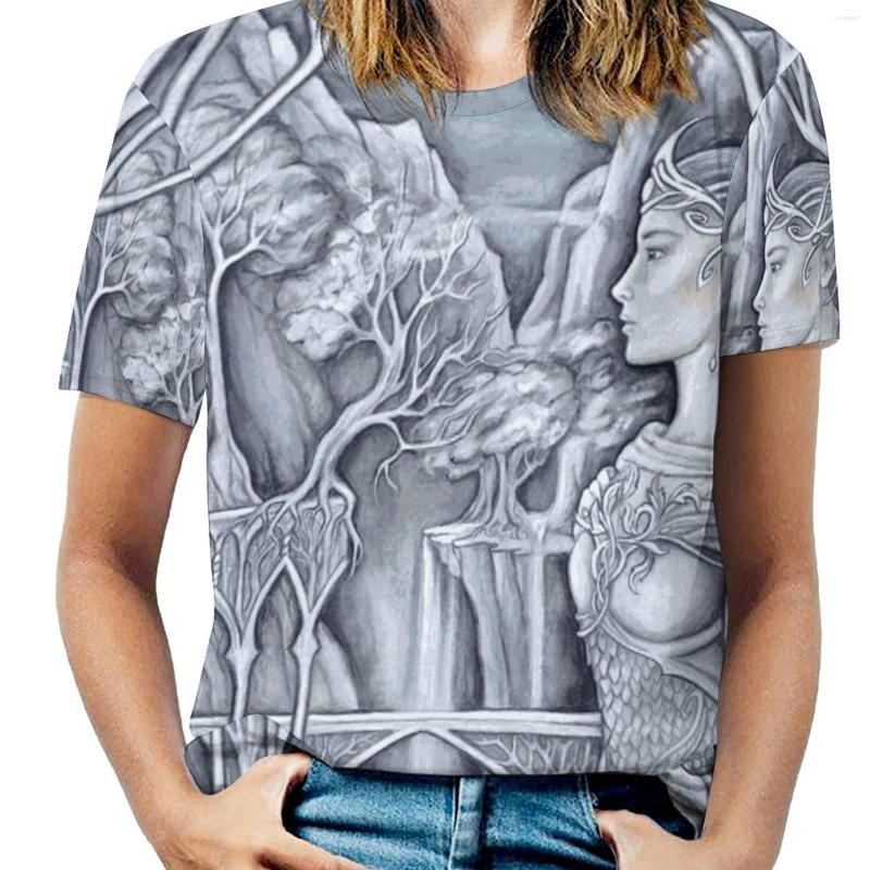Women's T Shirts White Elven Lady Woman'S T-Shirt Spring And Summer Printed Crew Neck Pullover Top Elf Fantasy City, Act
Women's T Shirts White Elven Lady Woman'S T-Shirt Spring And Summer Printed Crew Neck Pullover Top Elf Fantasy City, Act