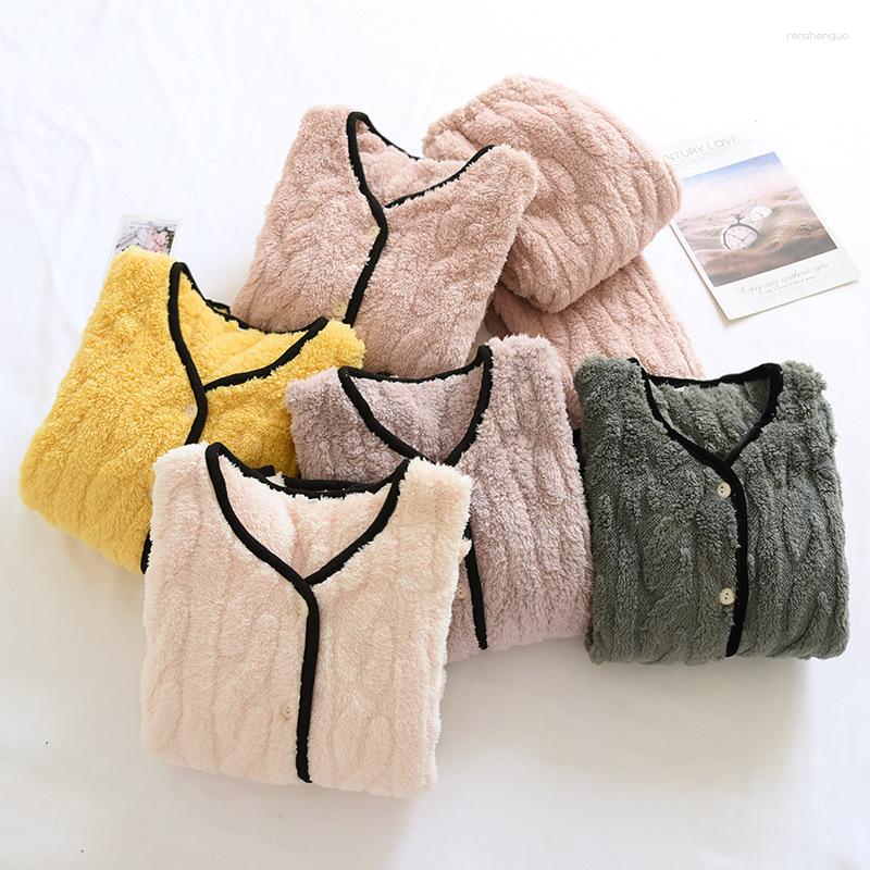 Women's Sleepwear Thickened Flannel Winter Women Pajamas Set Loose Elastic Waist Nightgown Coral Fleece Home Clothes Lounge Wear, Purple
Women's Sleepwear Thickened Flannel Winter Women Pajamas Set Loose Elastic Waist Nightgown Coral Fleece Home Clothes Lounge Wear, Purple