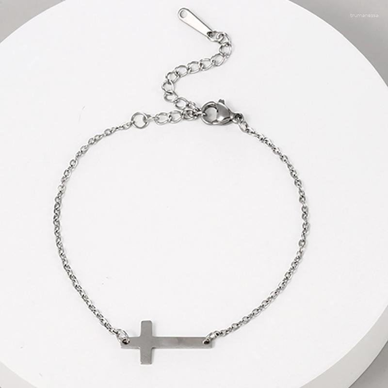 Link Bracelets Chain ZHINI Fashion 925 Sterling Silver Bangle Simple Charming Hand Cross Pendant For Women Wedding Jewelry Gift Raym22
Link Bracelets Chain ZHINI Fashion 925 Sterling Silver Bangle Simple Charming Hand Cross Pendant For Women Wedding Jewelry Gift Raym22