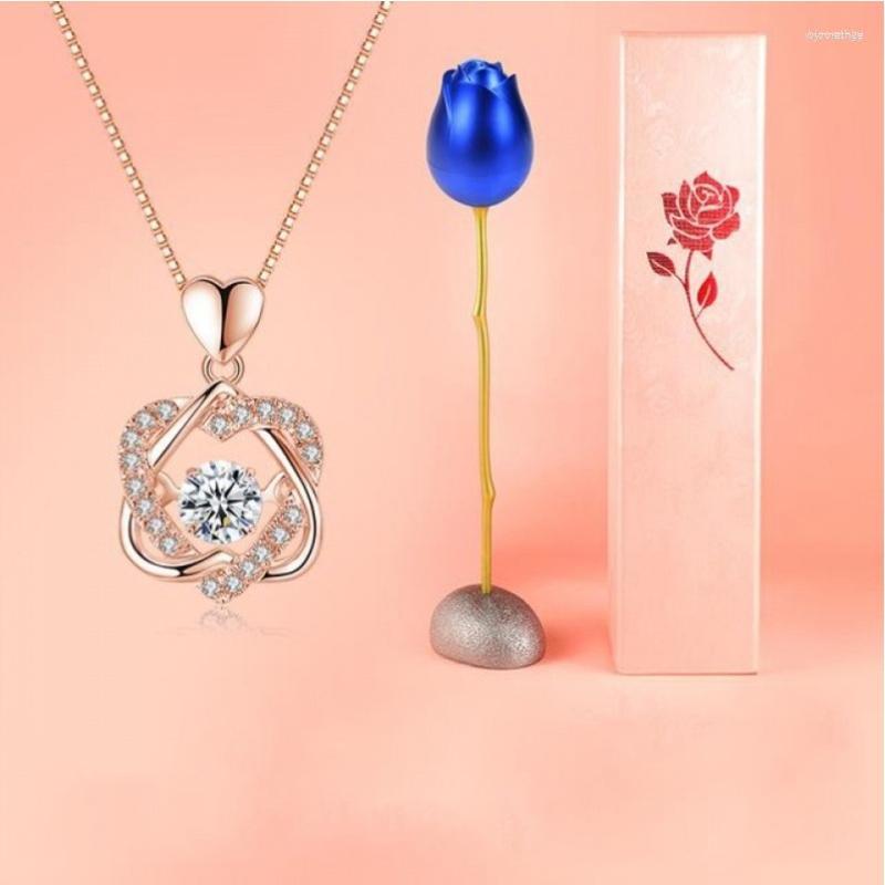Chains Fashion Rose Flower Box Crystal Necklace For Men Women High Quality Alloy Jewelry
Chains Fashion Rose Flower Box Crystal Necklace For Men Women High Quality Alloy Jewelry