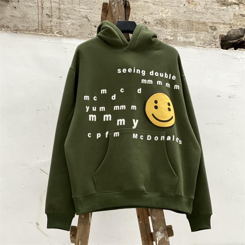 Men' Hoodies Green CPFM Hoodie Men Women 1:1 High Quality Foaming Printing Plush Hooded Sweatshirt Big Smile Logo Pullovers, Army green
Men' Hoodies Green CPFM Hoodie Men Women 1:1 High Quality Foaming Printing Plush Hooded Sweatshirt Big Smile Logo Pullovers, Army green