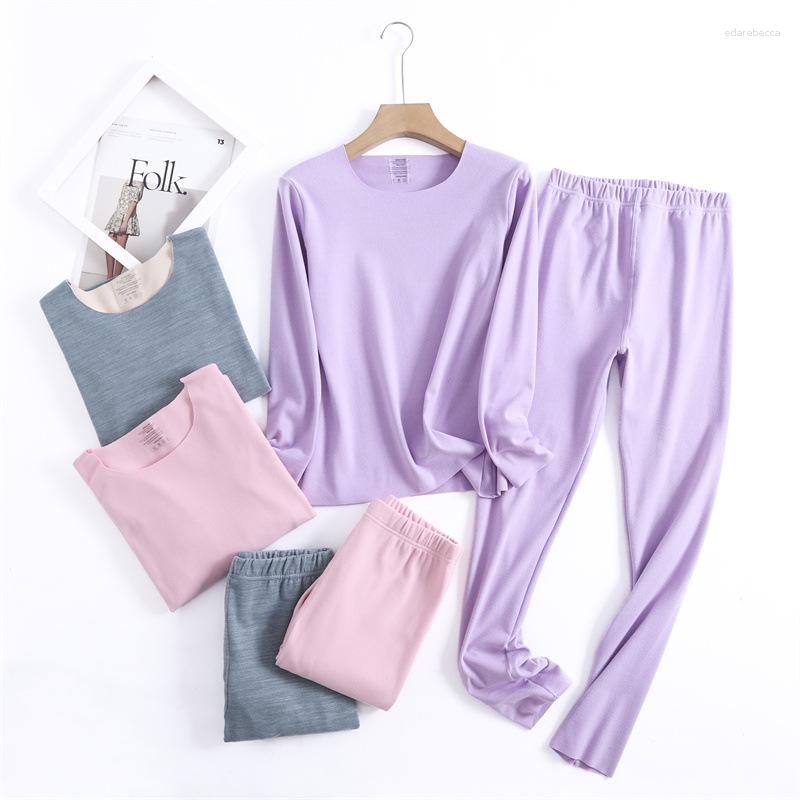 Women's Sleepwear Est Spring Women's Velvet Thermal Underwear Set Multi Colors Women For Homewear Plain Color Lingerie
Women's Sleepwear Est Spring Women's Velvet Thermal Underwear Set Multi Colors Women For Homewear Plain Color Lingerie