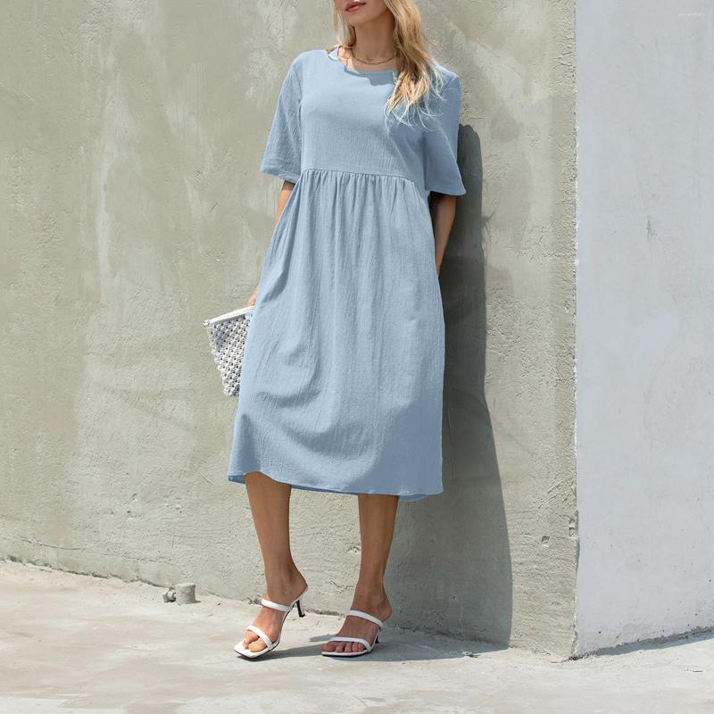 Casual Dresses Summer Short Sleeve Dress Women' Solid Color Loose A-Line Party For Beach Cocktail Streetwear, Black
Casual Dresses Summer Short Sleeve Dress Women' Solid Color Loose A-Line Party For Beach Cocktail Streetwear, Black