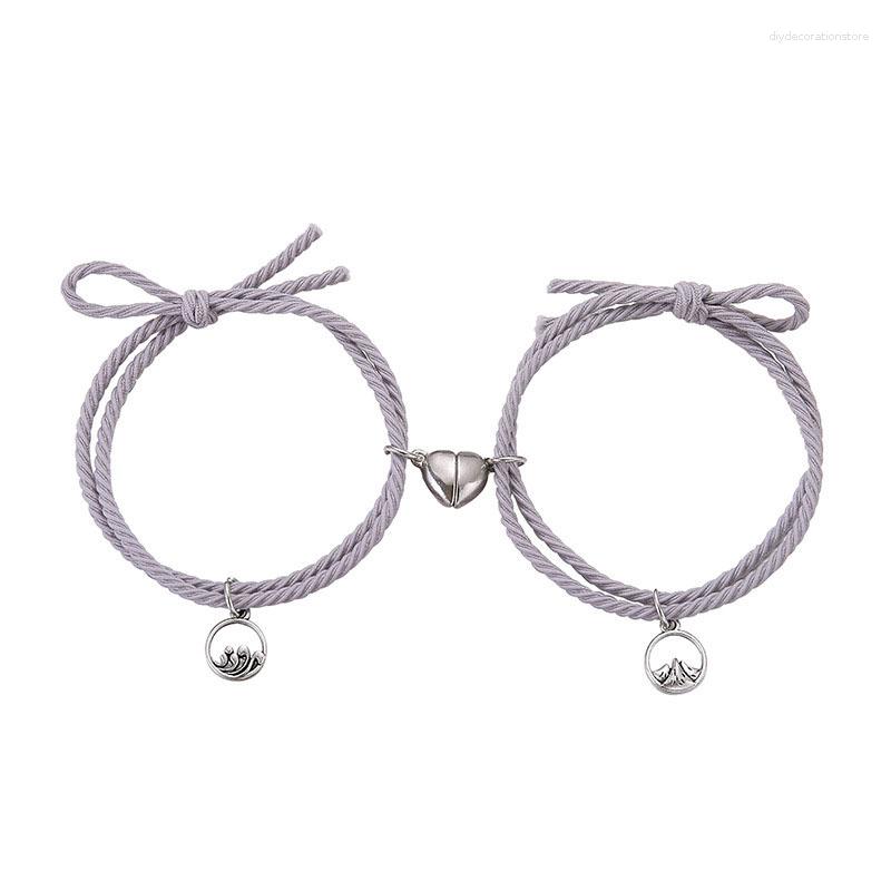 Charm Bracelets Magnetic Bracelet Stainless Steel Love Heart Pendant Couple For Lover Friend Braid Rope Magnet Jewelry
Charm Bracelets Magnetic Bracelet Stainless Steel Love Heart Pendant Couple For Lover Friend Braid Rope Magnet Jewelry