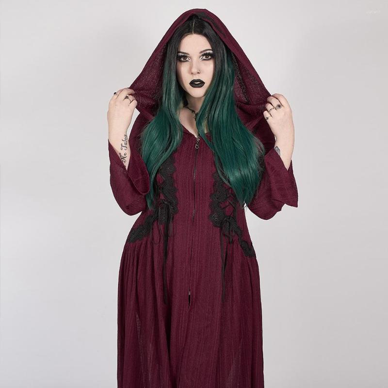 Women's Jackets Women's Dark Moon Hooed Medium-length Jacket Gothic Hollow-out Long Sleeve Dress, Black
Women's Jackets Women's Dark Moon Hooed Medium-length Jacket Gothic Hollow-out Long Sleeve Dress, Black