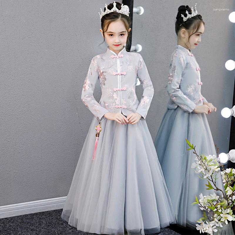 Ethnic Clothing Girls Child Princess Party Performing Lace Embroidery Dresses For Birthday Ball Girl's First Sequin Eucharist
Ethnic Clothing Girls Child Princess Party Performing Lace Embroidery Dresses For Birthday Ball Girl's First Sequin Eucharist