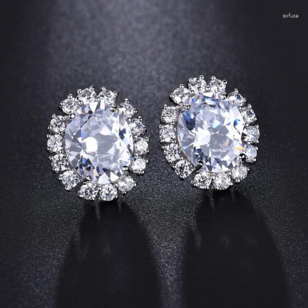 Stud Earrings Atmospheric Versatile Jewelry Oval White Zircon Inlaid High Quality
Stud Earrings Atmospheric Versatile Jewelry Oval White Zircon Inlaid High Quality