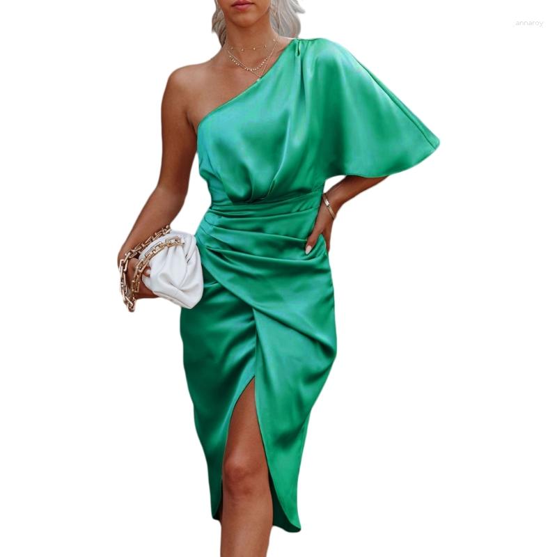 Casual Dresses M2EA Women One Shoulder Batwing Sleeve Slim-Fit Midi Dress Sexy Asymmetrical Ruched Wrap Split High Waist Bodycon, Gold
Casual Dresses M2EA Women One Shoulder Batwing Sleeve Slim-Fit Midi Dress Sexy Asymmetrical Ruched Wrap Split High Waist Bodycon, Gold