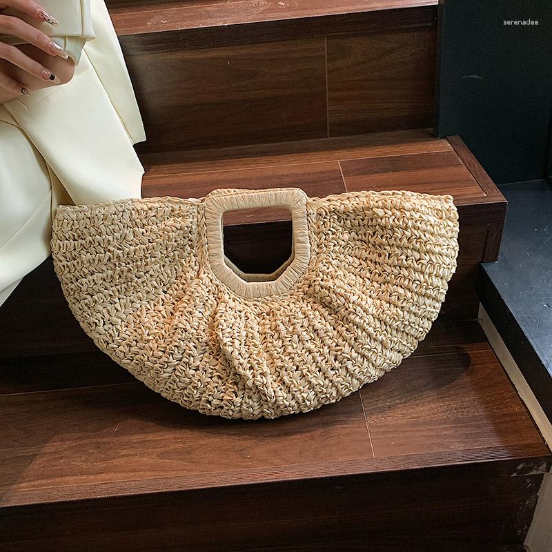 Evening Bags Trendy Large Straw Handbags And Purses Women Summer Beach Tote 2023 Brand Designer Half Round Travel Bag High Quality, Beige
Evening Bags Trendy Large Straw Handbags And Purses Women Summer Beach Tote 2023 Brand Designer Half Round Travel Bag High Quality, Beige
