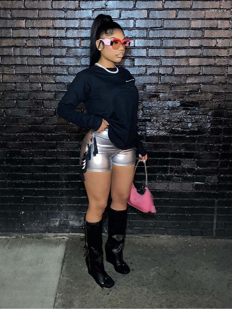 Women' Shorts HAOYUAN Tassle PU Leather Mini Women Summer Fashion Sexy Club Wear High Waist Skinny Short Pants For Womans Y2k Bottoms, Silver
Women' Shorts HAOYUAN Tassle PU Leather Mini Women Summer Fashion Sexy Club Wear High Waist Skinny Short Pants For Womans Y2k Bottoms, Silver