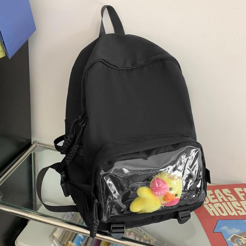 School Bags Women Travel Bookbags Large Capacity Book Simple Fashion Portable Cartoon Casual Cute Plush Toy Teenage Girls Bag, Black
School Bags Women Travel Bookbags Large Capacity Book Simple Fashion Portable Cartoon Casual Cute Plush Toy Teenage Girls Bag, Black