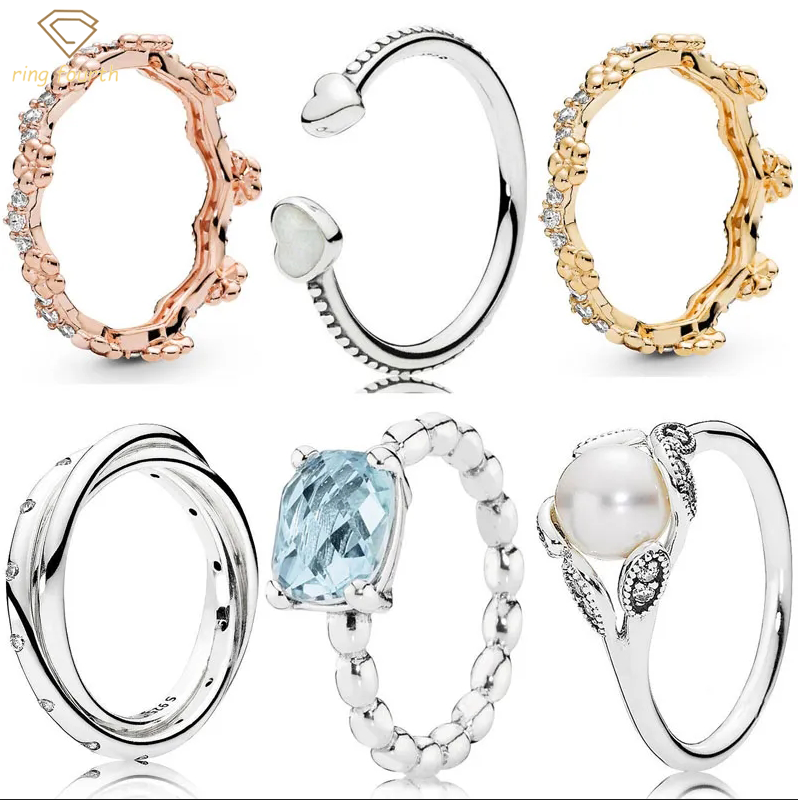925 Silver Women Fit Pandora Rings Original Heart Crown Fashion Ring Spring Flower Crown Swirling Symmetry Open Delicate
925 Silver Women Fit Pandora Rings Original Heart Crown Fashion Ring Spring Flower Crown Swirling Symmetry Open Delicate