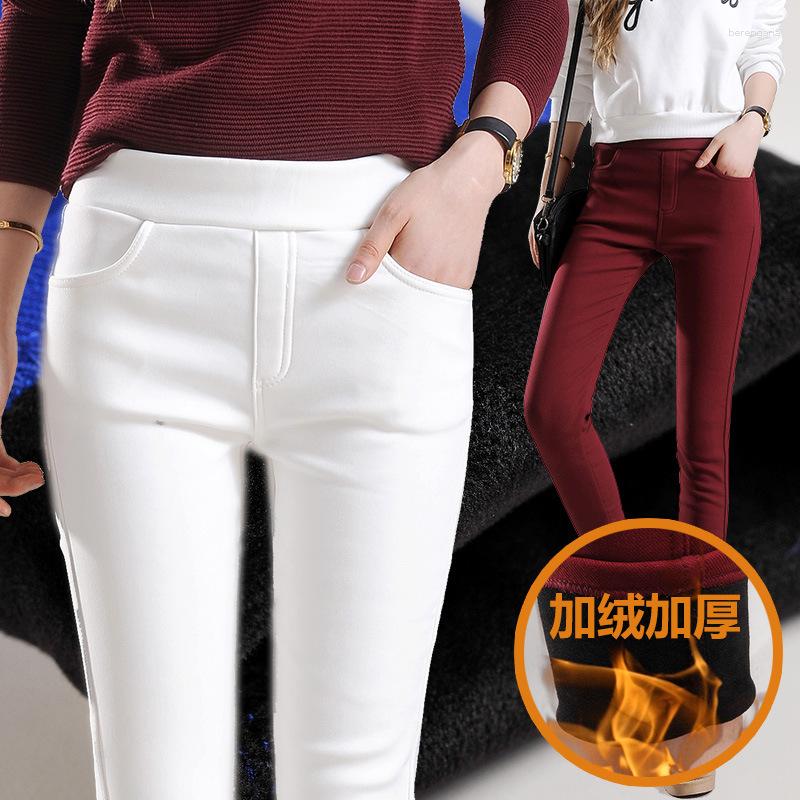 Women' Pants Thick Pencil For Women Winter Warm Skinny Femme Trousers With Velvet Inside Solid Slim Female Plus Size Black, White
Women' Pants Thick Pencil For Women Winter Warm Skinny Femme Trousers With Velvet Inside Solid Slim Female Plus Size Black, White