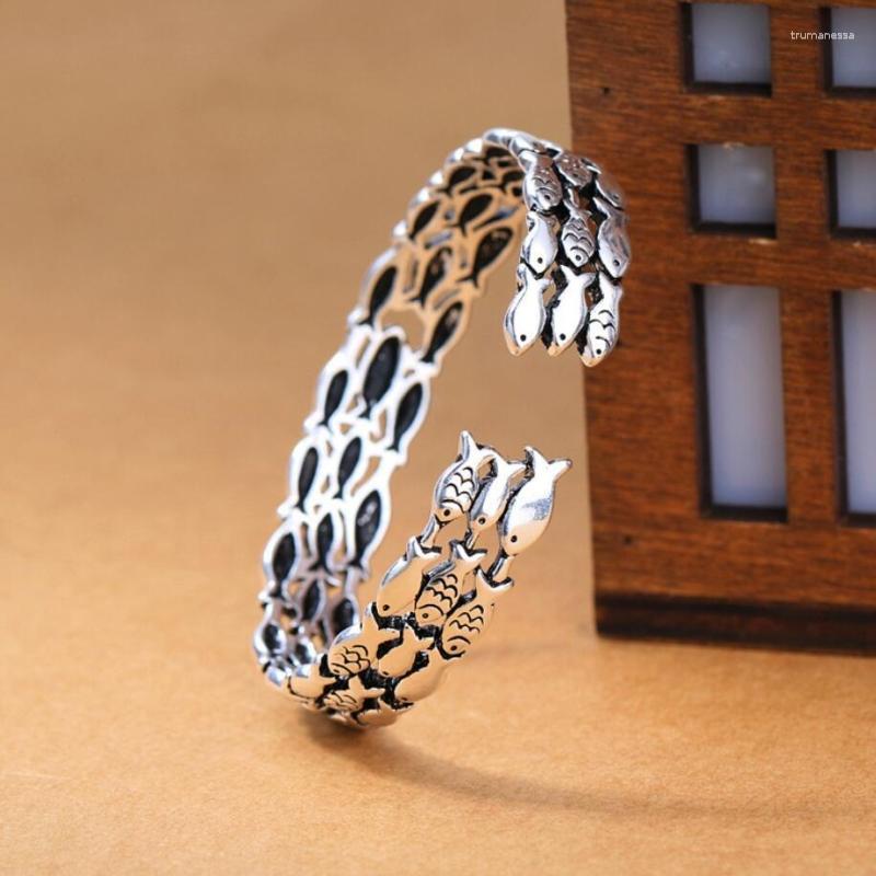 Bangle Retro Fish Cerative Cute Silver Color Temperament Female Trendy Resizable Opening Bangles SBR006Bangle Raym22
Bangle Retro Fish Cerative Cute Silver Color Temperament Female Trendy Resizable Opening Bangles SBR006Bangle Raym22
