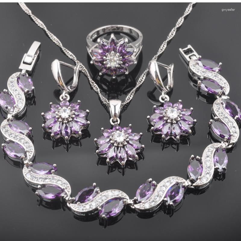 Necklace Earrings Set 2023 Women Charm Bracelet Pendant Purple Crystal Silver Color Ring Christmas Gift QS0437, Picture shown
Necklace Earrings Set 2023 Women Charm Bracelet Pendant Purple Crystal Silver Color Ring Christmas Gift QS0437, Picture shown
