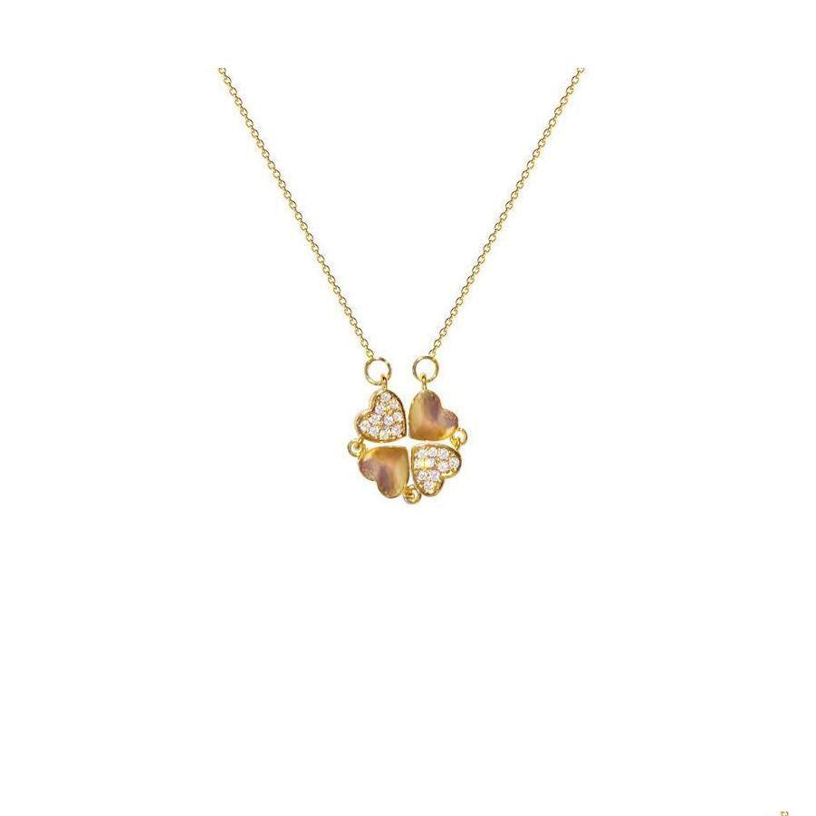 Pendant Necklaces Gold Clover Heart Necklace Openable And Foldable Charming Insaid Diamond Hearts Pendants Titanium Dhzhw
Pendant Necklaces Gold Clover Heart Necklace Openable And Foldable Charming Insaid Diamond Hearts Pendants Titanium Dhzhw