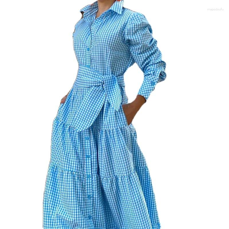 Casual Dresses Blue Plaid Women Sweet Vintage Long Sleeve Patchwork Sahses Dress 2023 Spring Summer Vacation Beach, Picture shown
Casual Dresses Blue Plaid Women Sweet Vintage Long Sleeve Patchwork Sahses Dress 2023 Spring Summer Vacation Beach, Picture shown